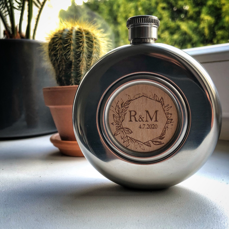 Placatka s gravírováním do dřeva - svědek, jméno,datum