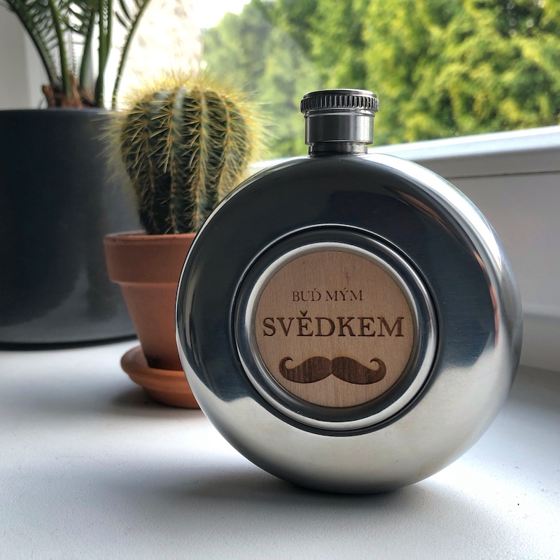 Placatka s gravírováním do kůže - Děkuji, že jsi I.