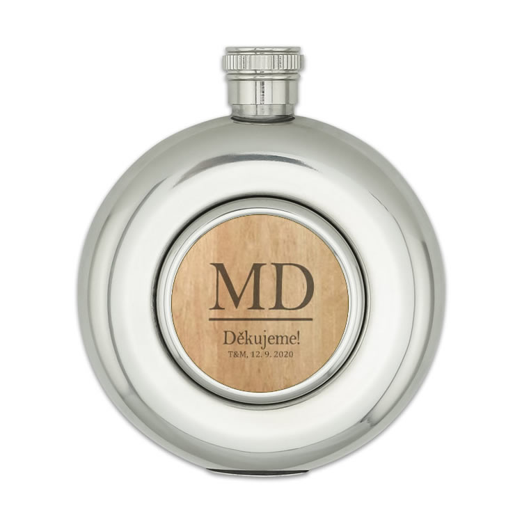 Placatka s gravírováním do dřeva - Iniciály + Nejlepší táta