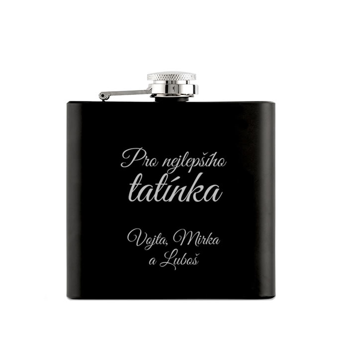 Černá placatka pro nejlepšího tatínka