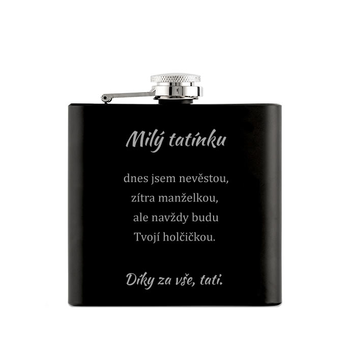 Černá svatební placatka pro tatínka