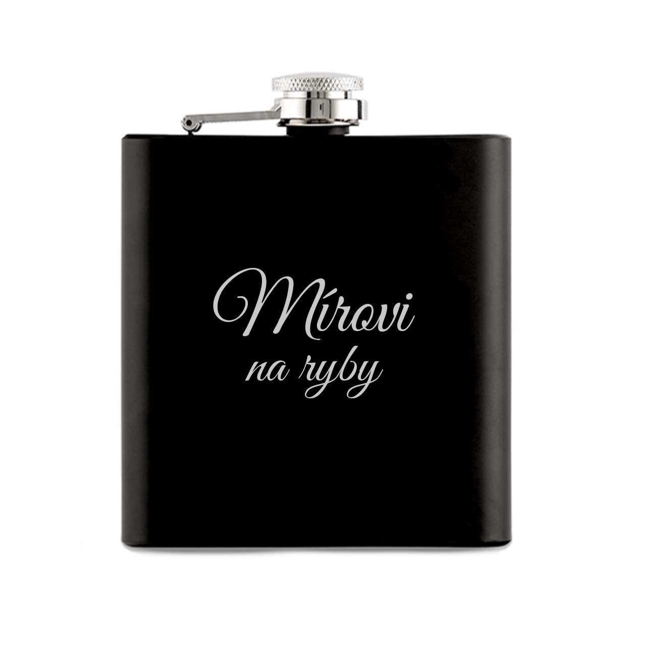 Černá placatka pro rybáře se jménem