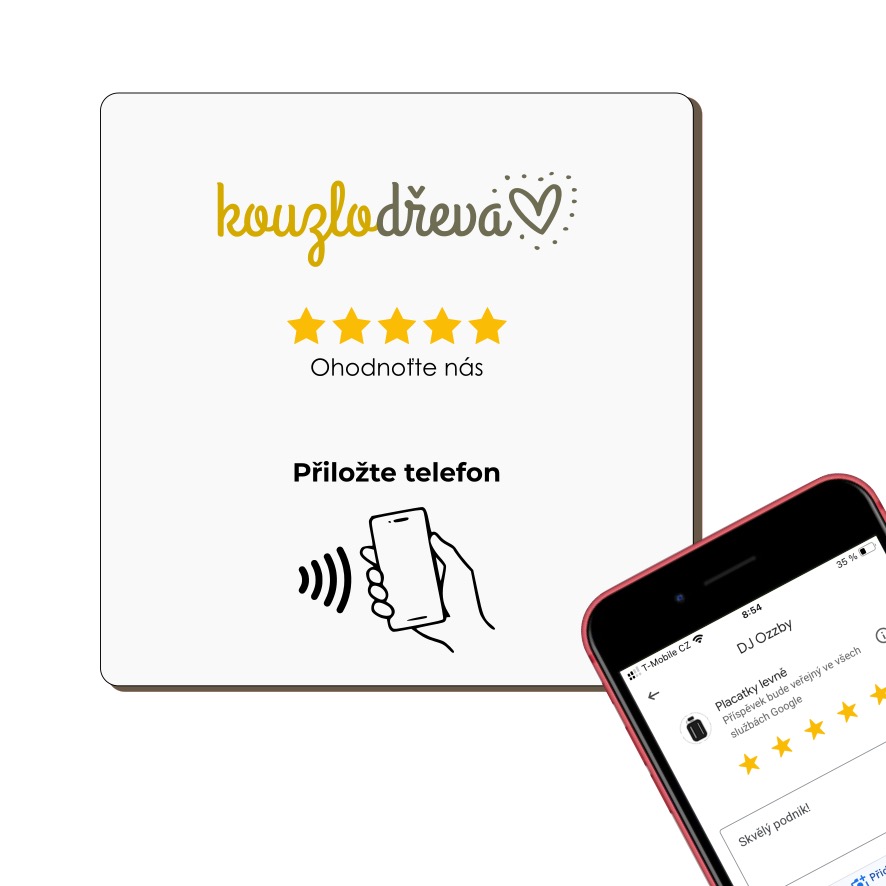 NFC destička s vlastním logem pro Google recenze