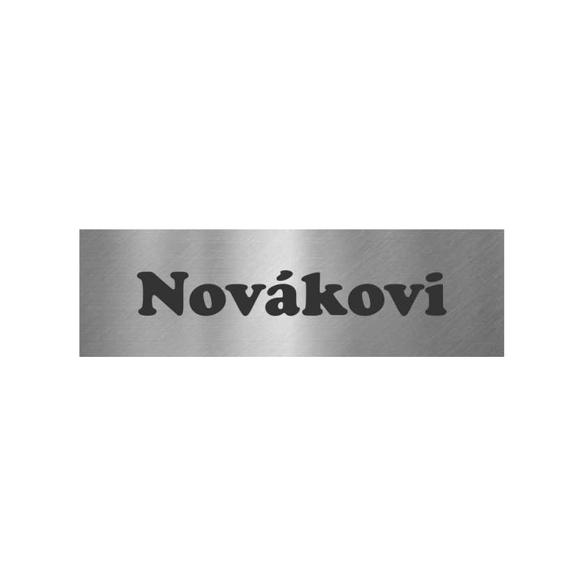 Nerezová jmenovka na dveře se jménem na míru