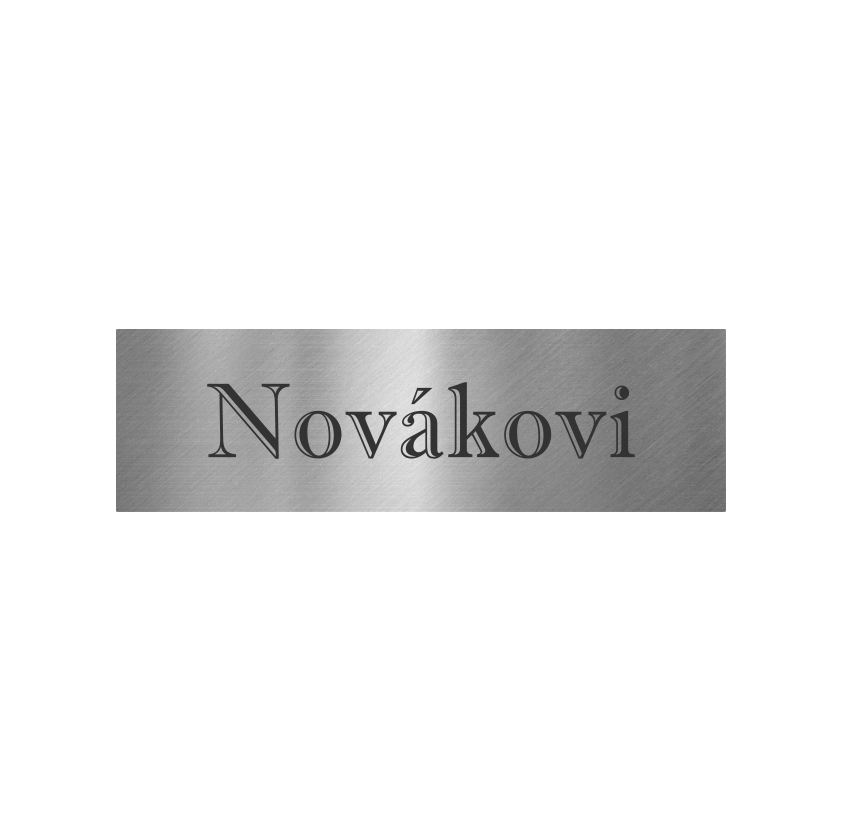 Nerezová jmenovka na dveře se jménem na míru