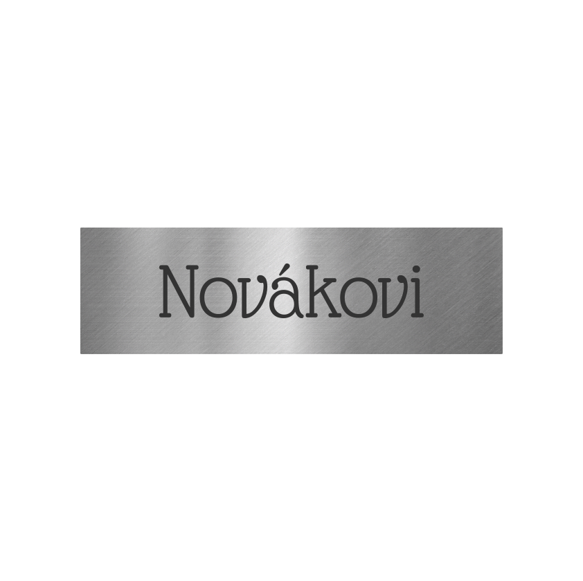 Nerezová jmenovka na dveře se jménem na míru