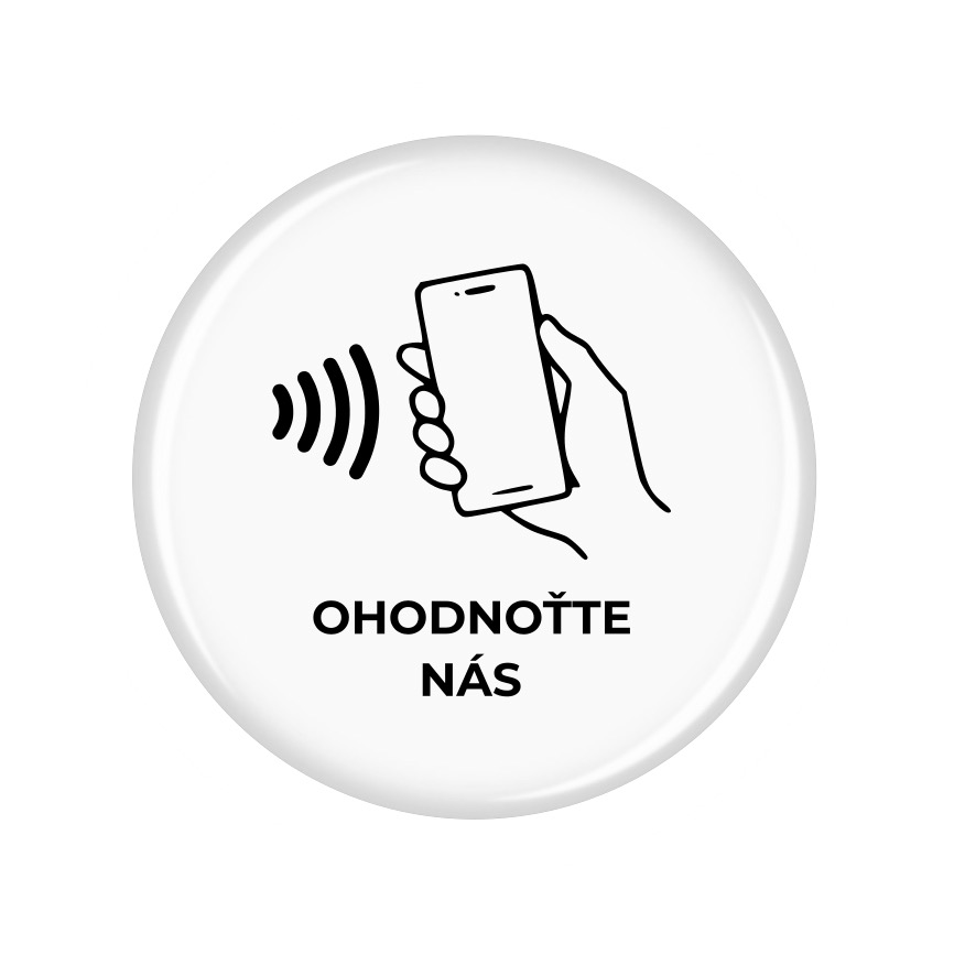 3D voděodolná NFC samolepka na stůl - Ohodnoťte nás