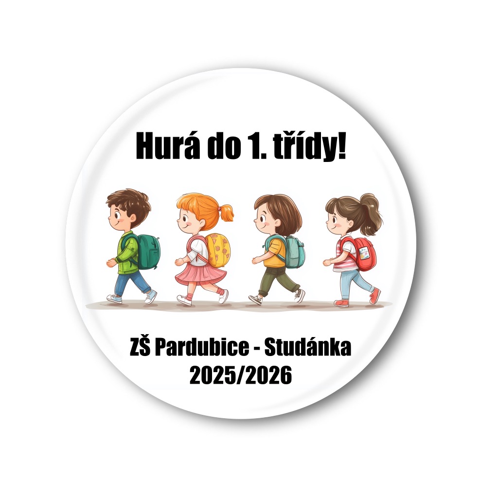 Připínací placka - Hurá do 1. třídy