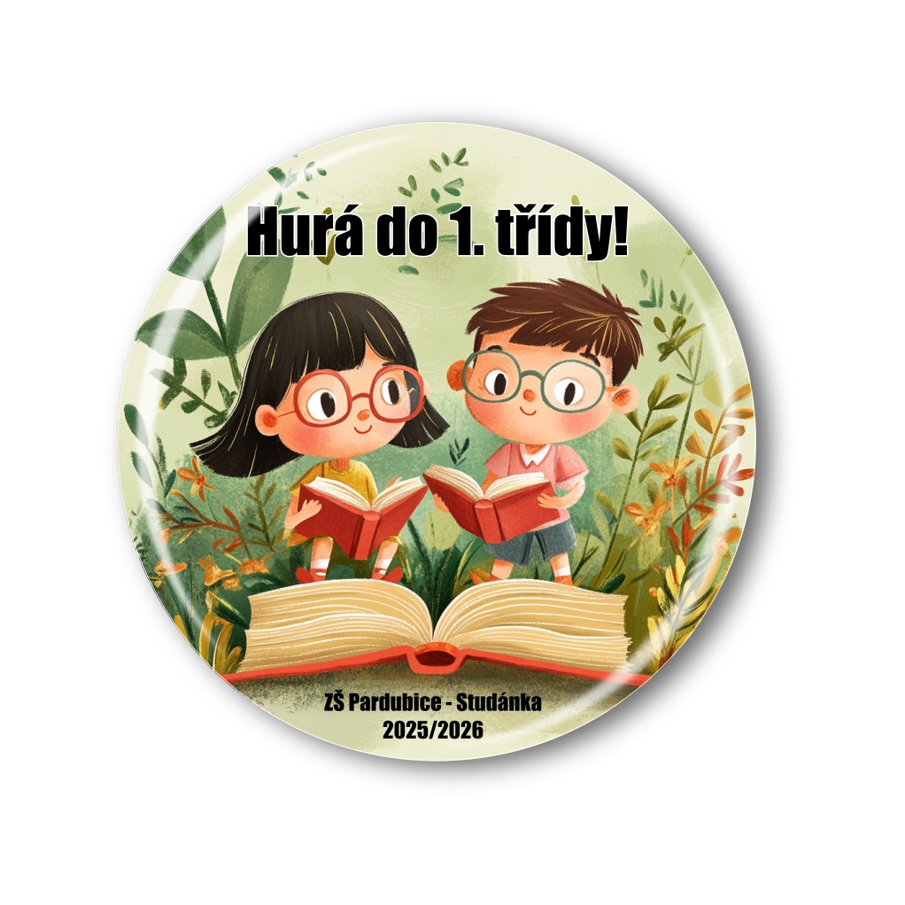 Připínací placka - Hurá do 1. třídy