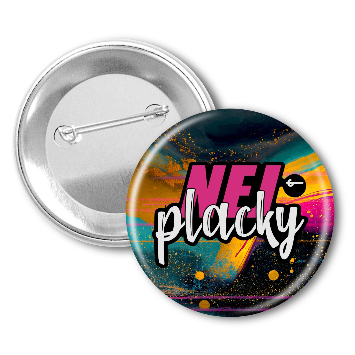 Připínací placka 44 mm s vlastním motivem