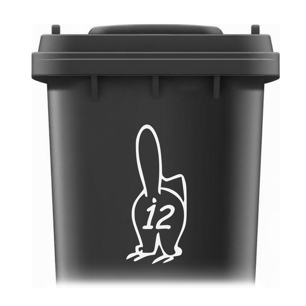 Samolepka na popelnici - Kočka s číslem