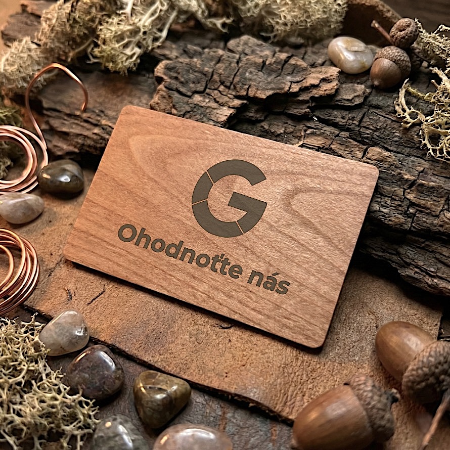 Dřevěná NFC karta pro Google recenze