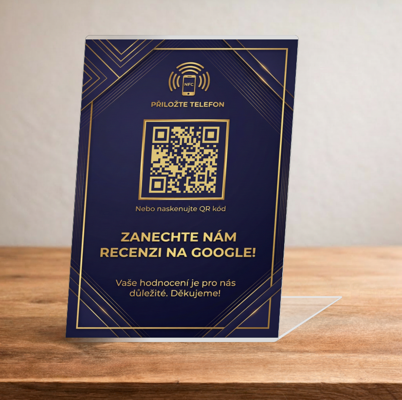 Stojan pro získávání Google recenzí