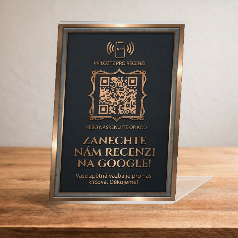 Stojan pro získávání Google recenzí