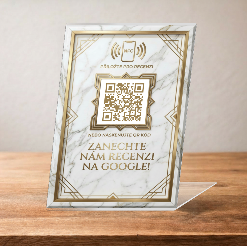 Stojan pro získávání Google recenzí