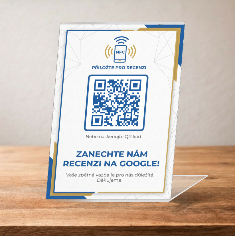 Stojan pro získávání Google recenzí