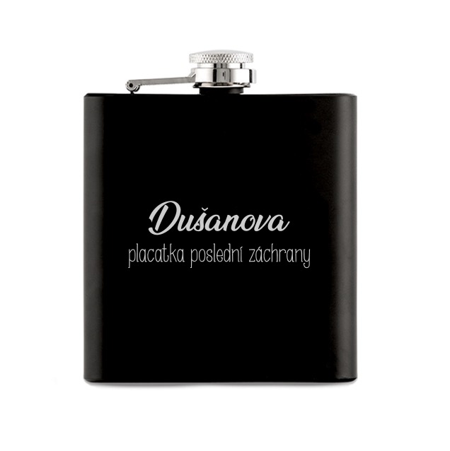 Černá placatka poslední záchrany (se jménem)