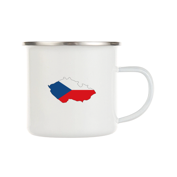 Smaltovaný hrnek (plecháček) Česká republika