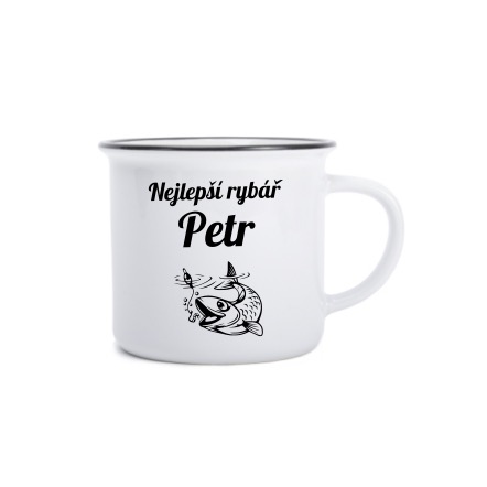 Keramický hrnek - Nejlepší rybář + jméno