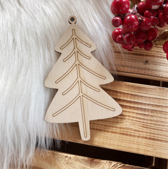 Dřevěná vánoční ozdoba k dokreslení