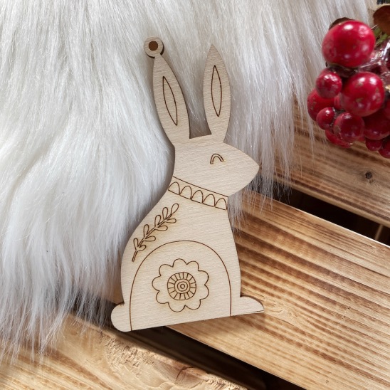 Dřevěná vánoční ozdoba k dokreslení
