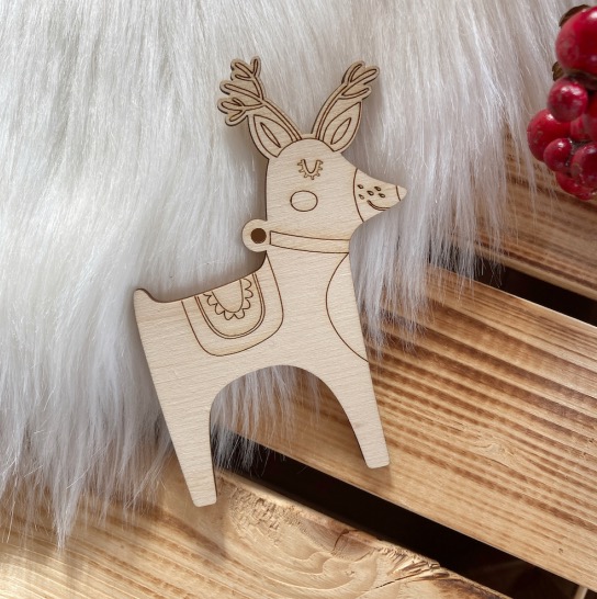 Dřevěná vánoční ozdoba k dokreslení