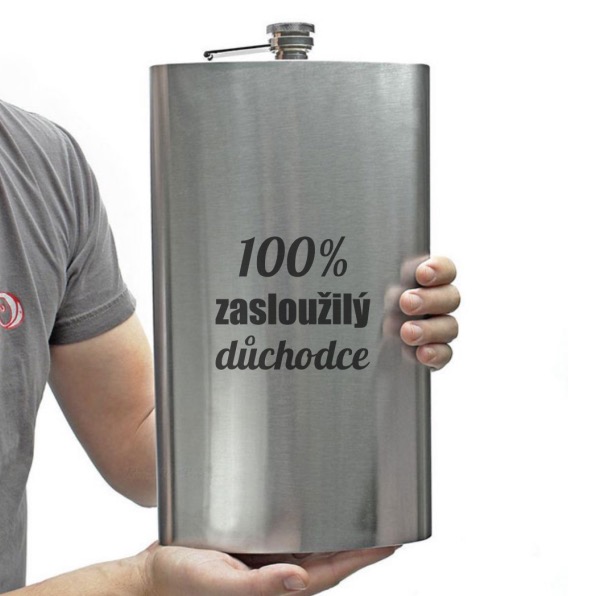 Obří placatka s brašnou - 100% zasloužený důchodce