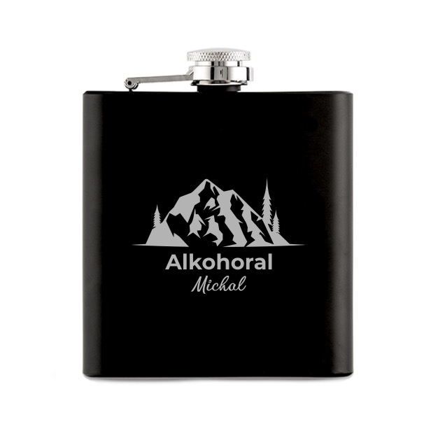 Černá placatka - Alkohoral + jméno