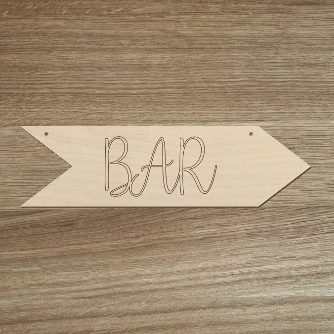 Dřevěná směrovka BAR