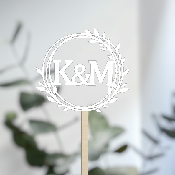 Svatební zápich s iniciály