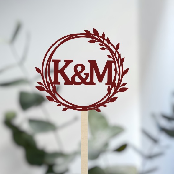 Svatební zápich s iniciály