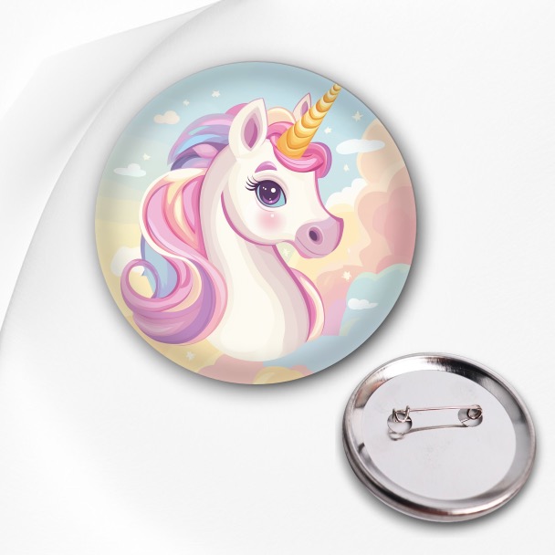 Připínací placka - Jednorožec