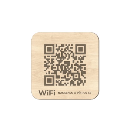 QR destička pro připojení k WiFi