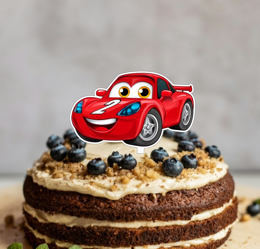 Zápich do dortu - Auto s číslem na přání