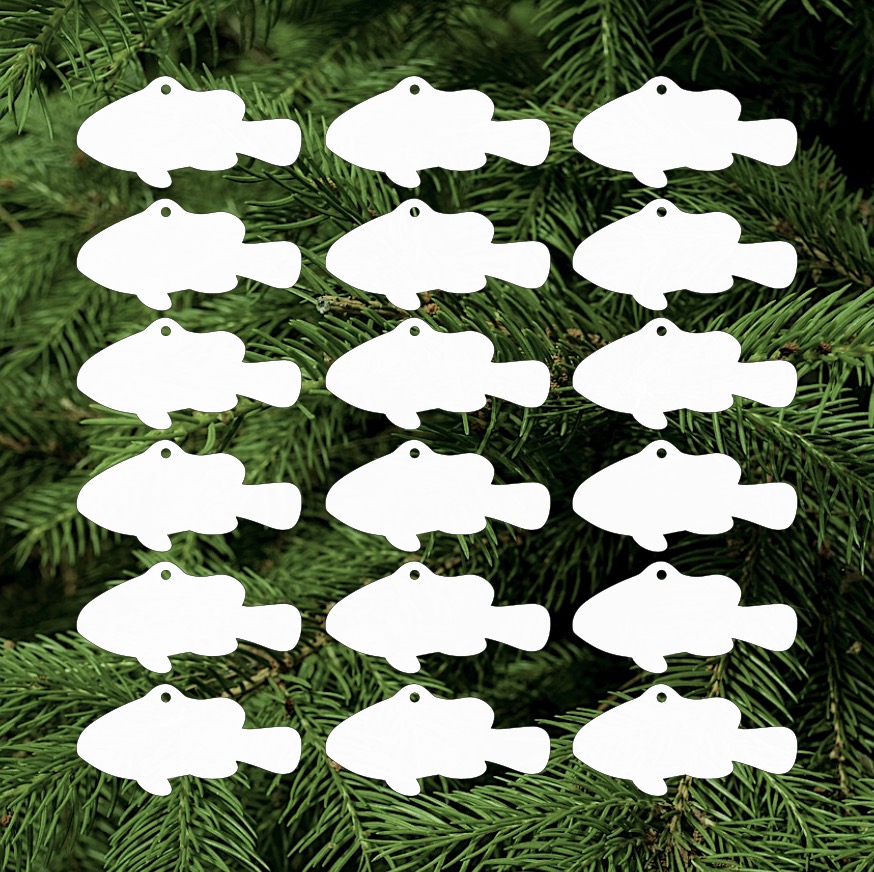 Dřevěné ozdoby s papírovou vrstvou k dokreslení (18 ks)