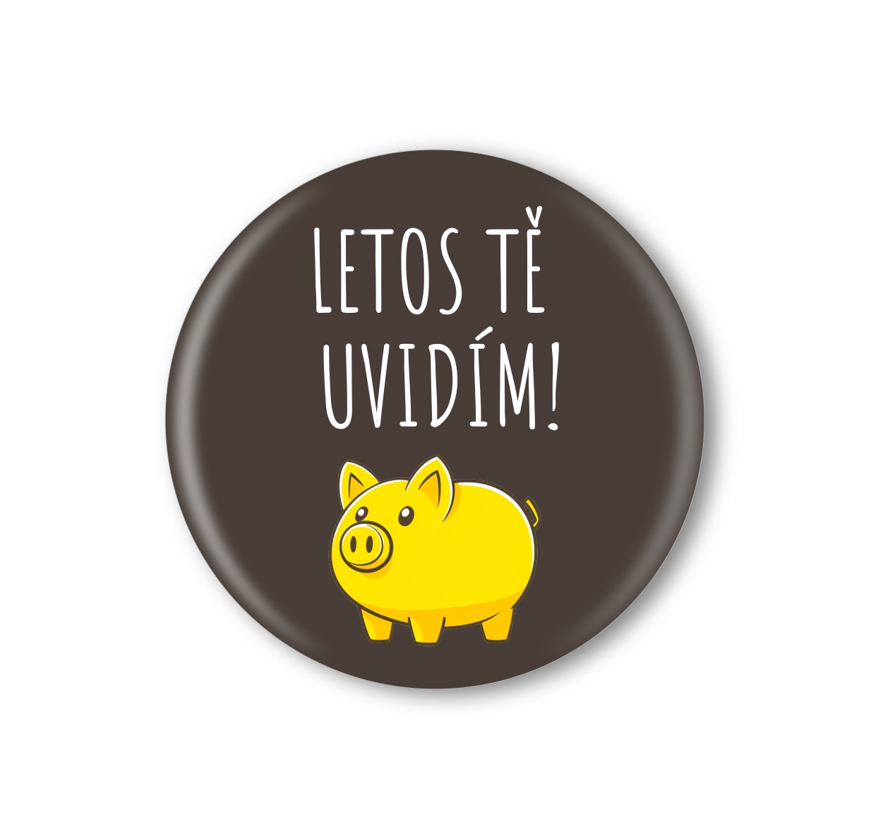 Vánoční připínací placka - prasátko