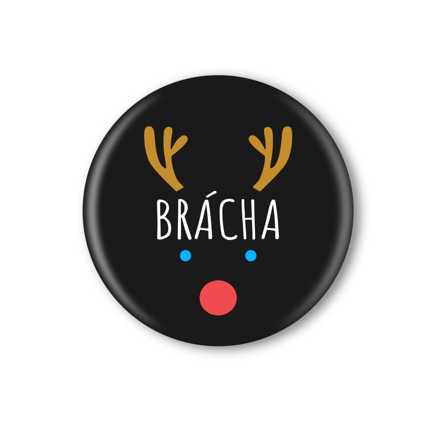 Vánoční připínací placka se jménem