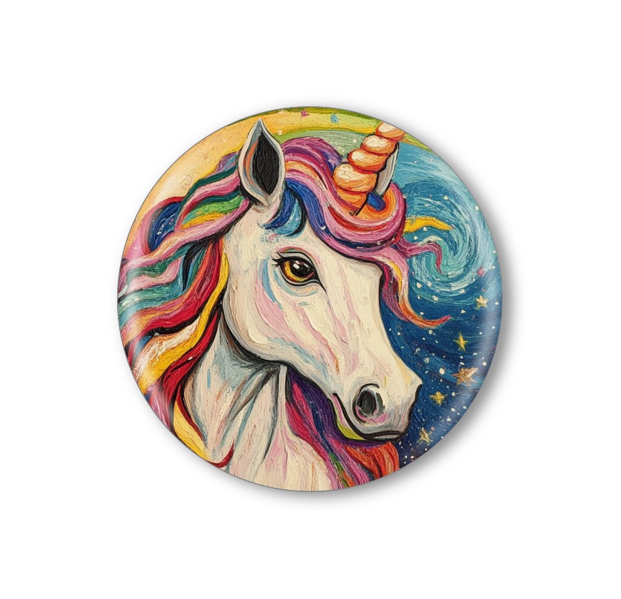 Připínací placka - Jednorožec