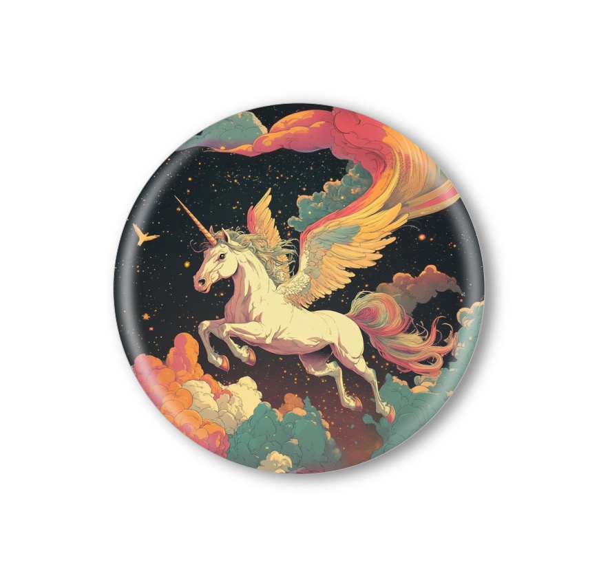 Připínací placka - Jednorožec