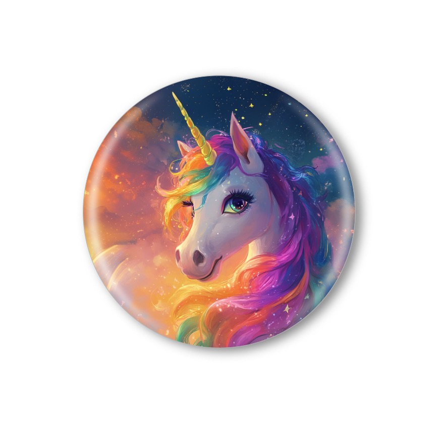 Připínací placka - Jednorožec