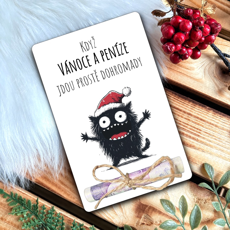 Vánoční přání na peníze