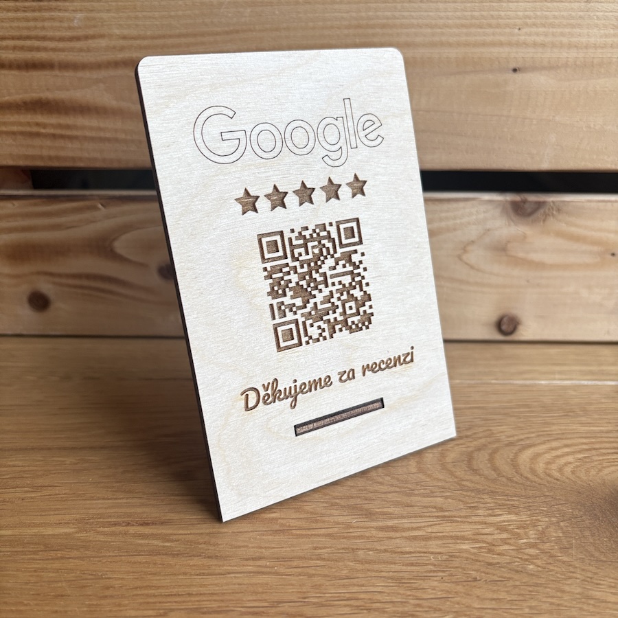 NFC + QR hodnocenka pro Google recenze