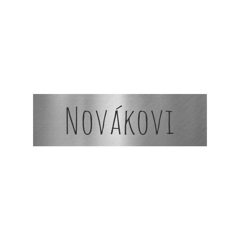 Nerezová jmenovka na dveře