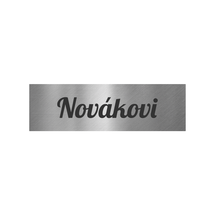 Nerezová jmenovka na dveře