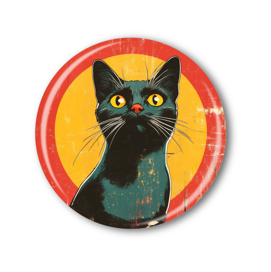 Připínací placka - Kočka