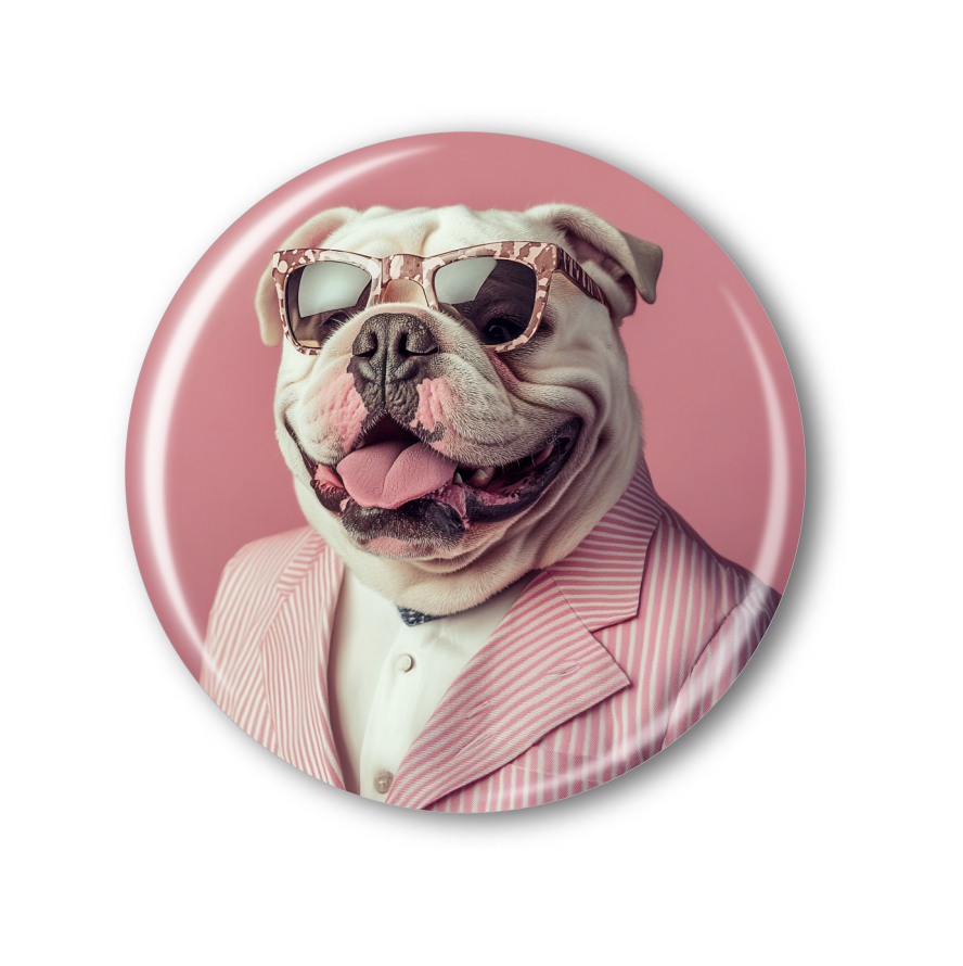 Připínací placka - Buldoček