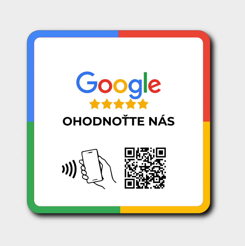 NFC + QR destička pro Google recenze