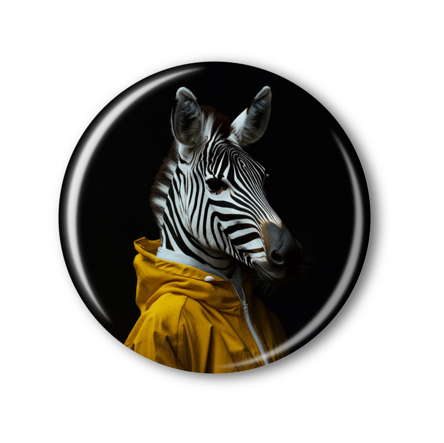 Připínací placka - Zebra