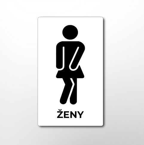 Plexi cedulka - WC ženy
