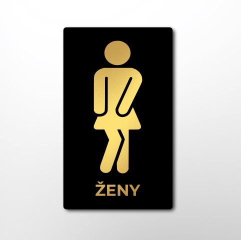 Plexi cedulka - WC ženy